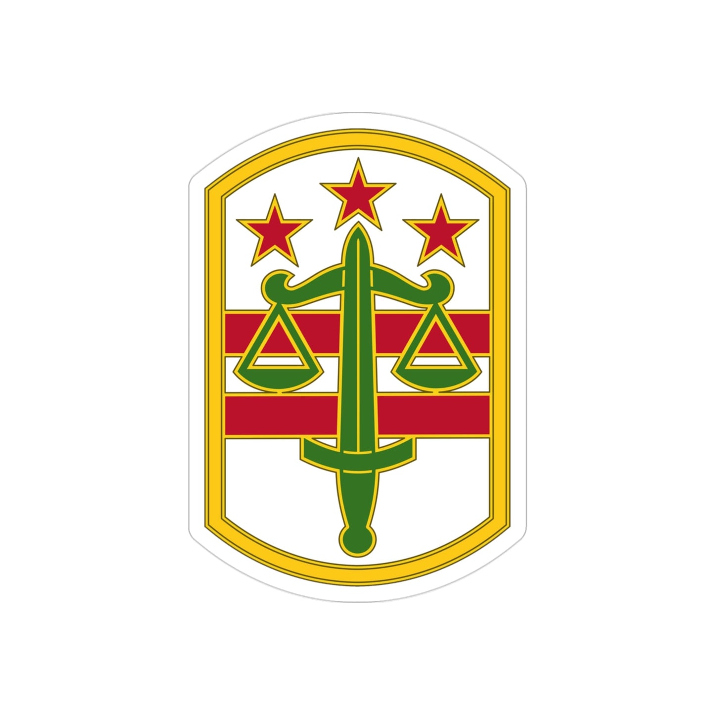 260 Military Police Command 3 (U.S. Army) REVERSE PRINT Transparent STICKER-3" × 3"-The Sticker Space