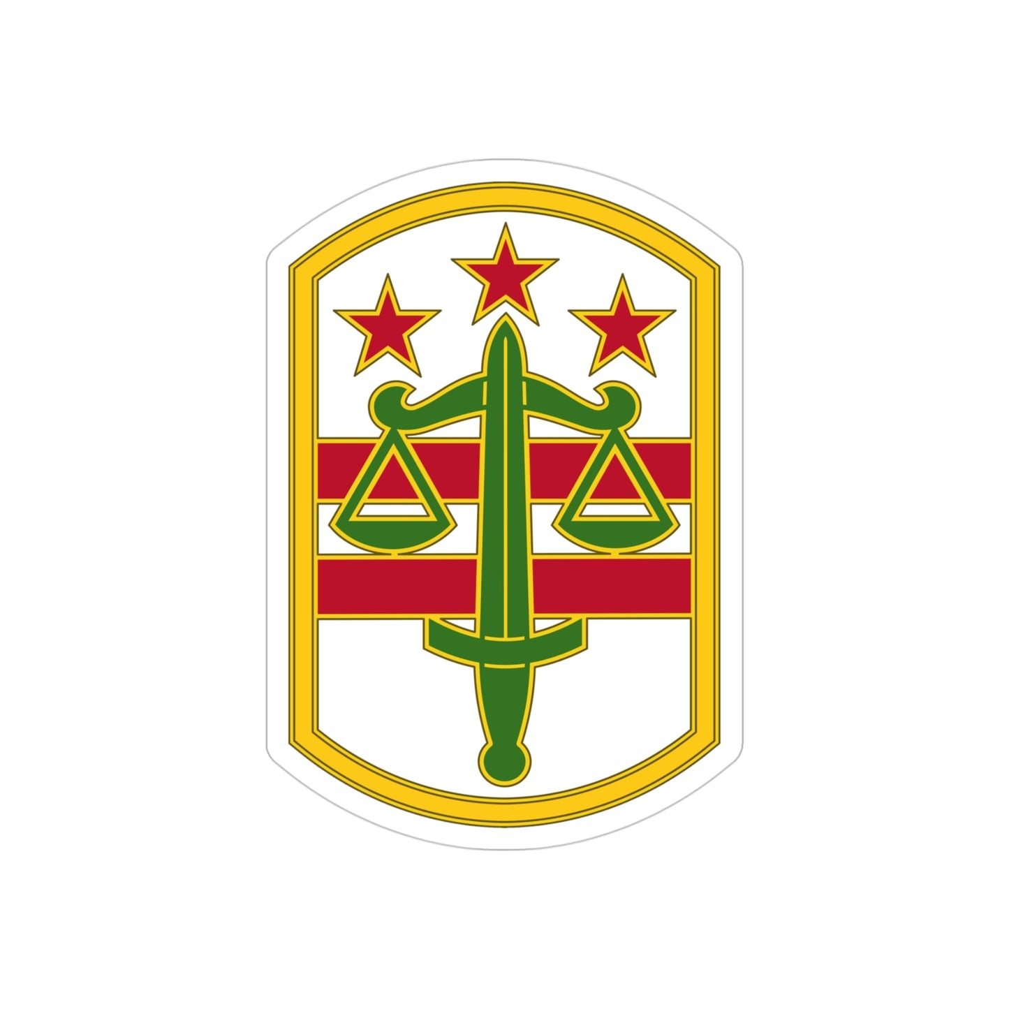 260 Military Police Command 3 (U.S. Army) REVERSE PRINT Transparent STICKER-4" × 4"-The Sticker Space