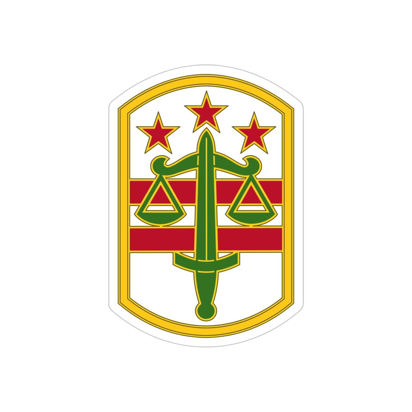 260 Military Police Command 3 (U.S. Army) REVERSE PRINT Transparent STICKER-5" × 5"-The Sticker Space