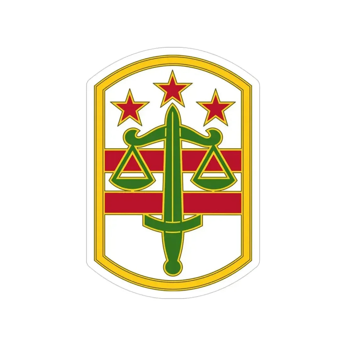 260 Military Police Command 3 (U.S. Army) Transparent STICKER Die-Cut Vinyl Decal 4 Inch - The Sticker Space