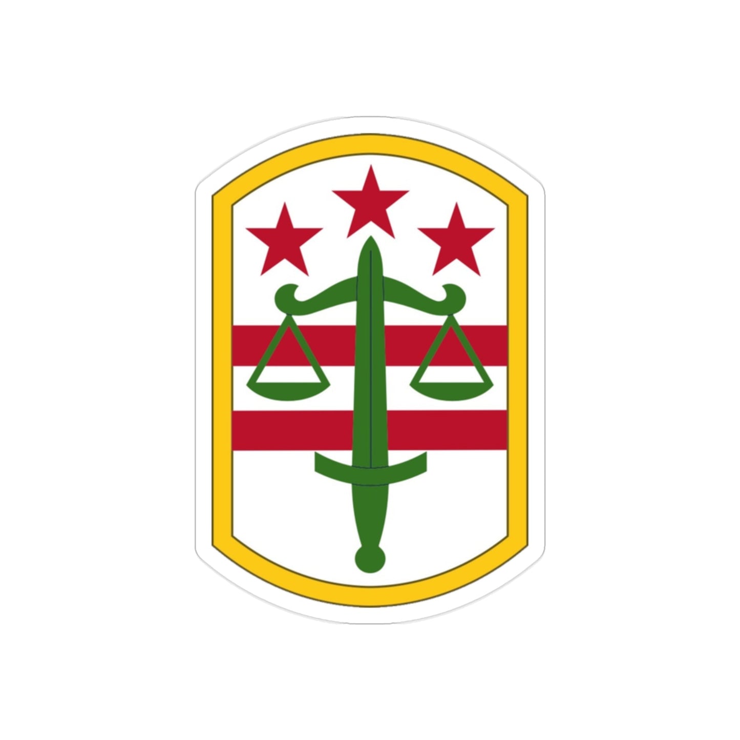 260 Military Police Command (U.S. Army) REVERSE PRINT Transparent STICKER-2" × 2"-The Sticker Space