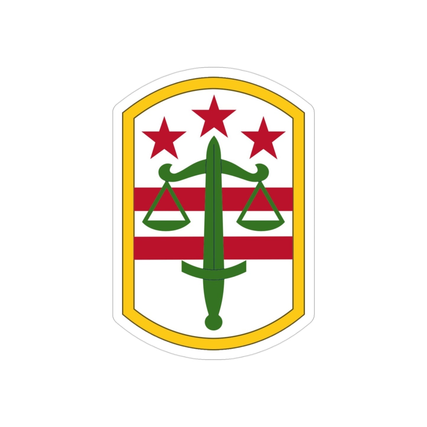 260 Military Police Command (U.S. Army) REVERSE PRINT Transparent STICKER-3" × 3"-The Sticker Space