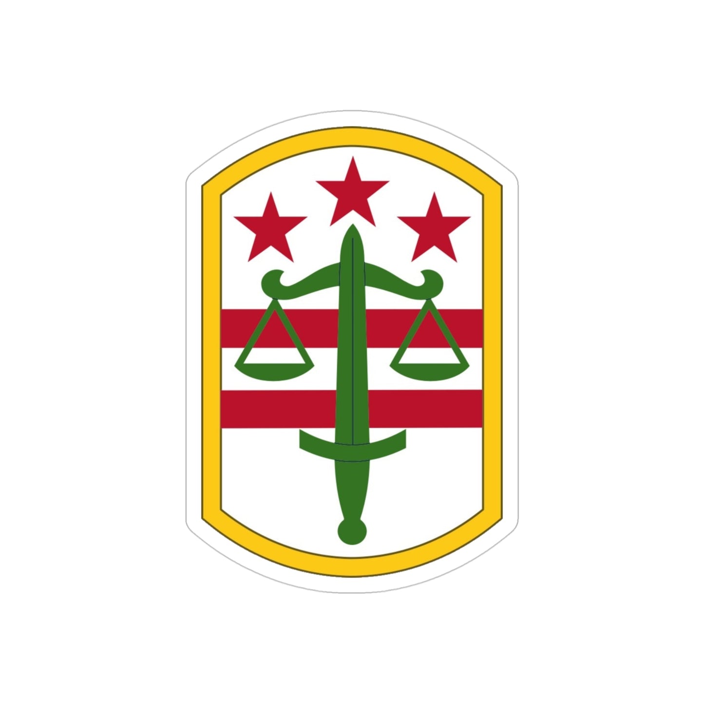 260 Military Police Command (U.S. Army) REVERSE PRINT Transparent STICKER-4" × 4"-The Sticker Space