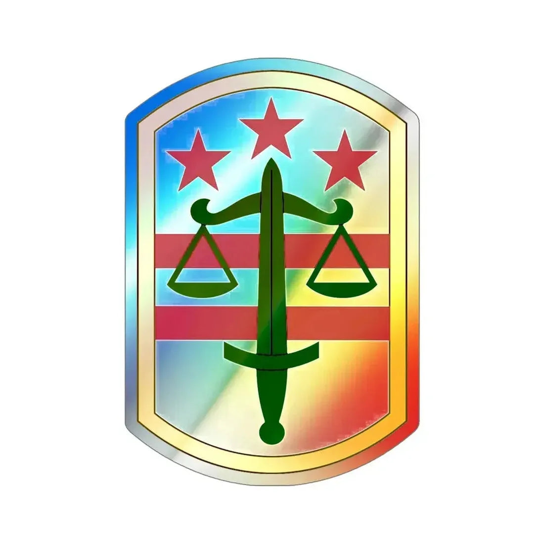 260 Military Police Command (U.S. Army) Holographic STICKER Die-Cut Vinyl Decal 5 Inch Holographic - The Sticker Space