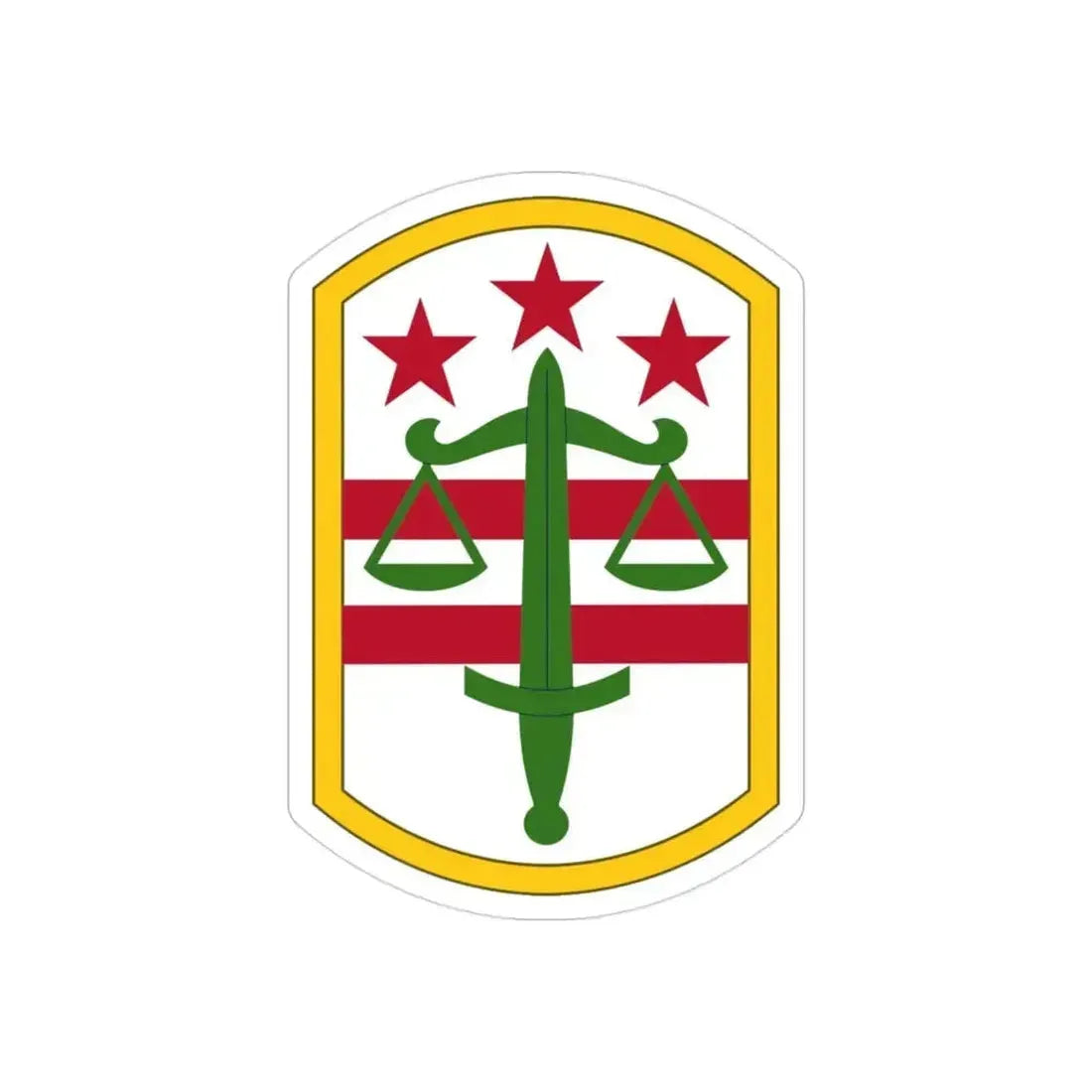 260 Military Police Command (U.S. Army) REVERSE PRINT Transparent Die-Cut STICKER 3 Inch Die-Cut Transparent - The Sticker Space