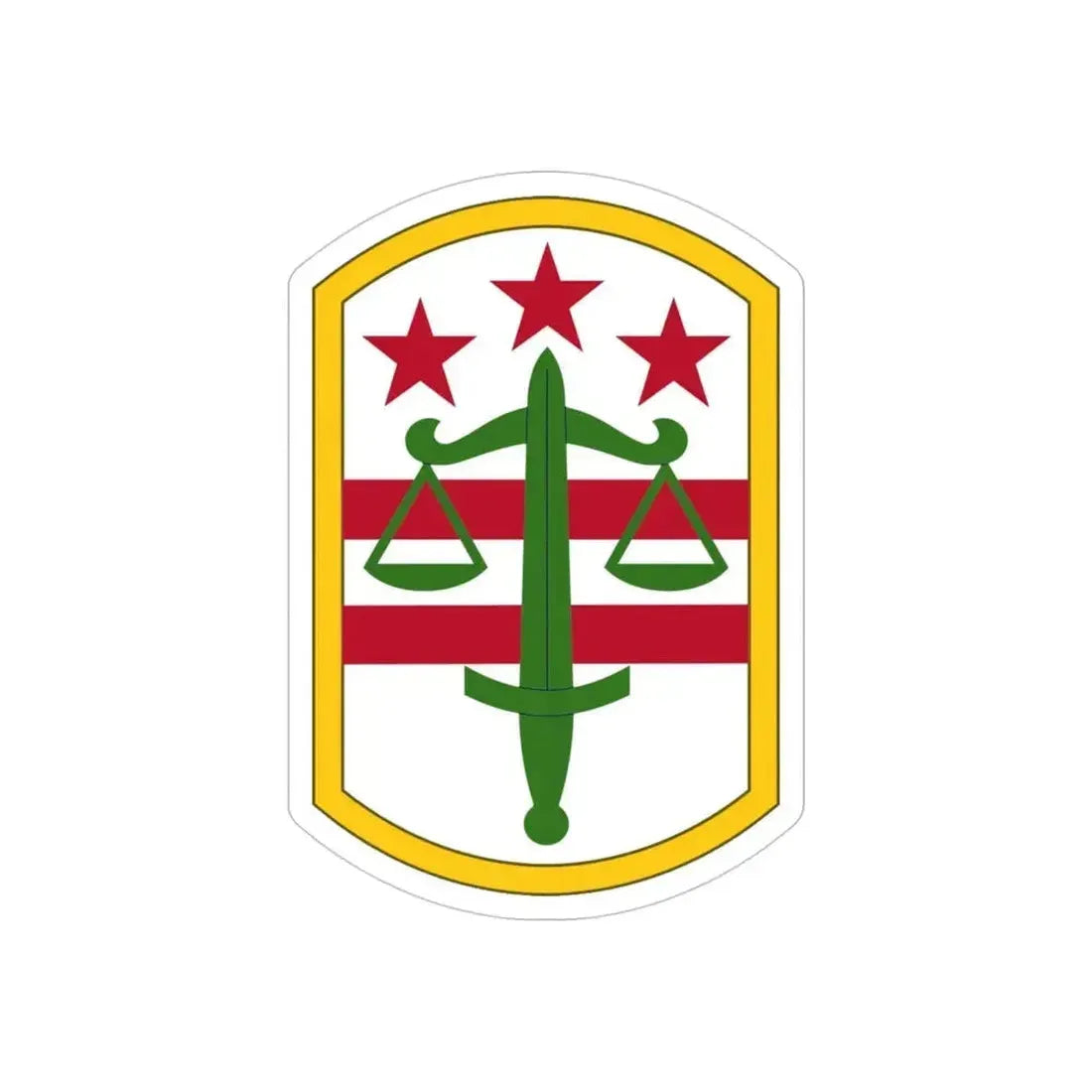 260 Military Police Command (U.S. Army) REVERSE PRINT Transparent Die-Cut STICKER 4 Inch Die-Cut Transparent - The Sticker Space