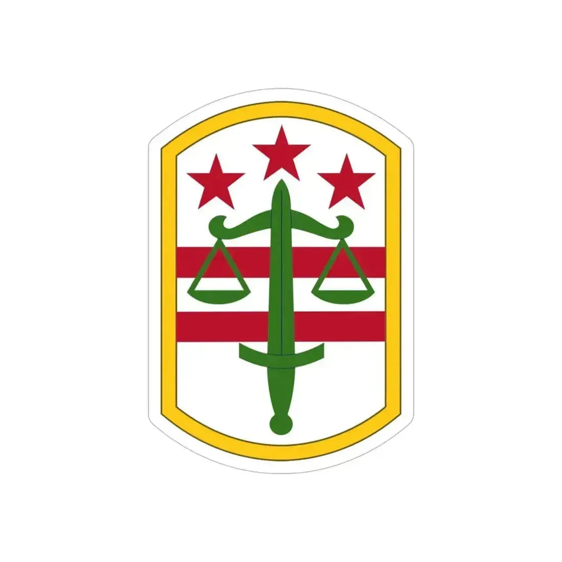 260 Military Police Command (U.S. Army) REVERSE PRINT Transparent Die-Cut STICKER 5 Inch Die-Cut Transparent - The Sticker Space