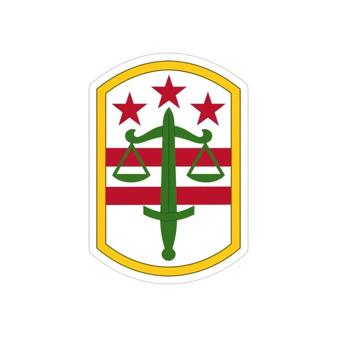 260 Military Police Command (U.S. Army) REVERSE PRINT Transparent Die-Cut STICKER - The Sticker Space