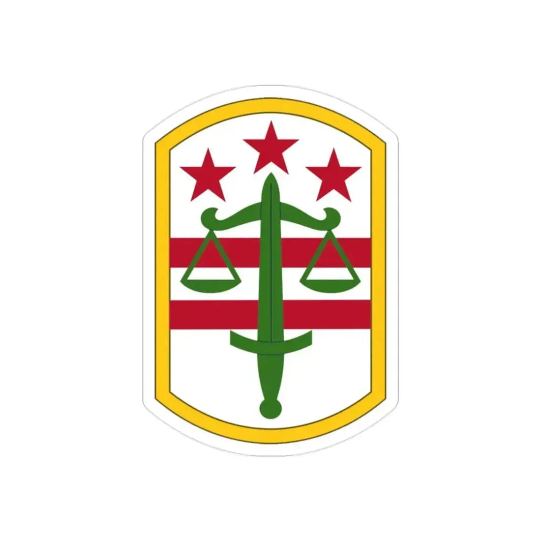 260 Military Police Command (U.S. Army) REVERSE PRINT Transparent Die-Cut STICKER - The Sticker Space