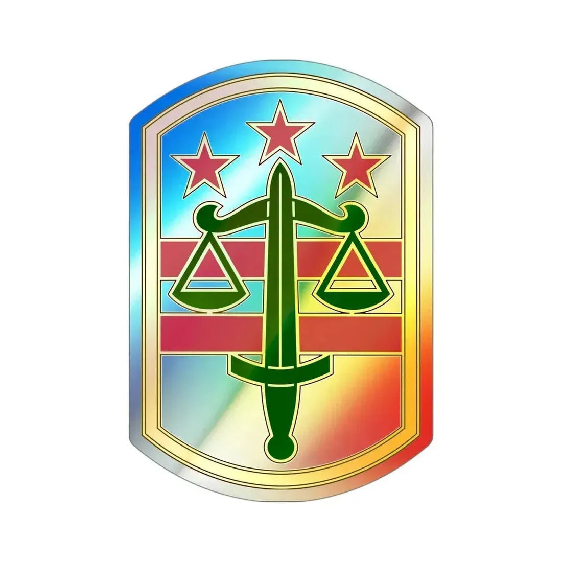 260 Military Police Command v3 (U.S. Army) Holographic STICKER Die-Cut Vinyl Decal 4 Inch Holographic - The Sticker Space