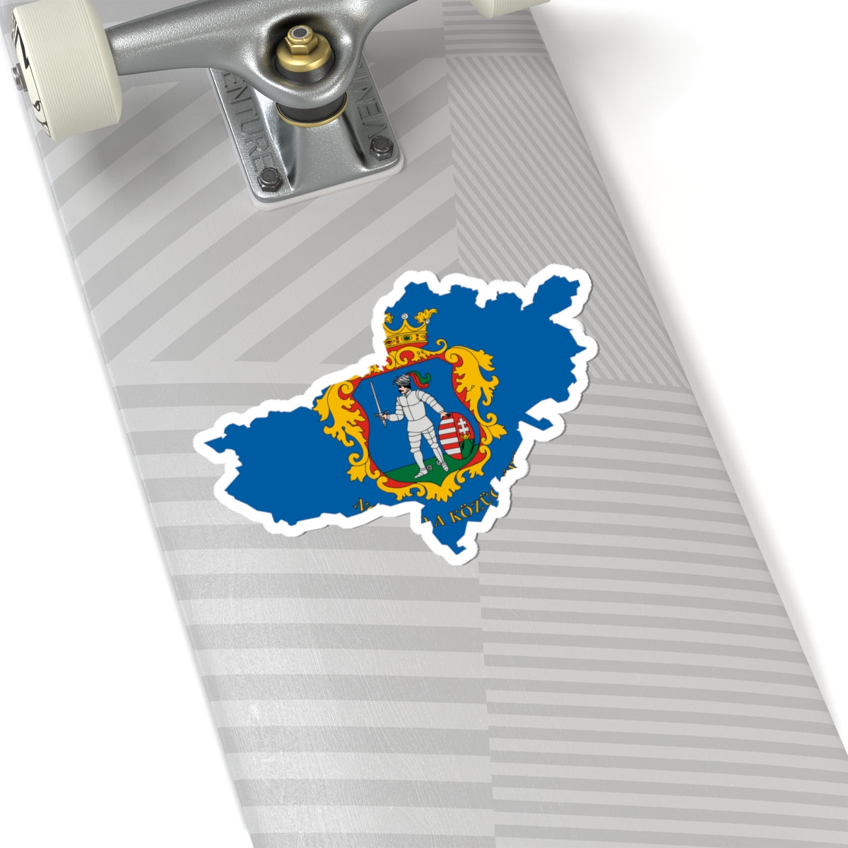 Flag-map of Nograd County (Hungary) STICKER Vinyl Kiss-Cut Decal