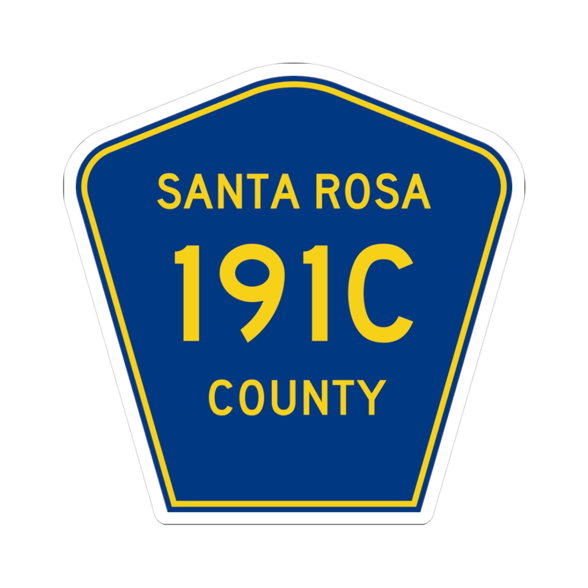 Santa Rosa County 191C (Florida) (Road Sign) STICKER Vinyl Kiss-Cut Decal