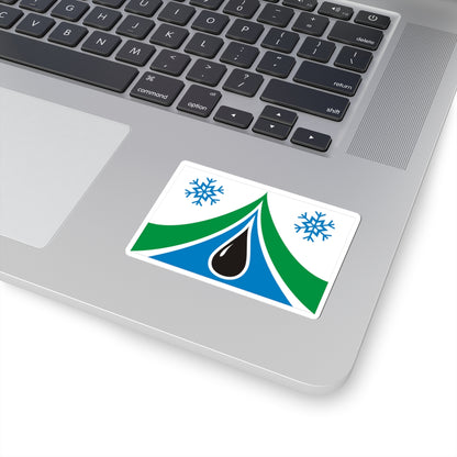 Flag of Severny rayon Novosibirsk oblast (Russia) STICKER Vinyl Kiss-Cut Decal