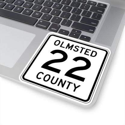 Olmsted County Route 22 (Minnesota) (Road Sign) STICKER Vinyl Kiss-Cut Decal
