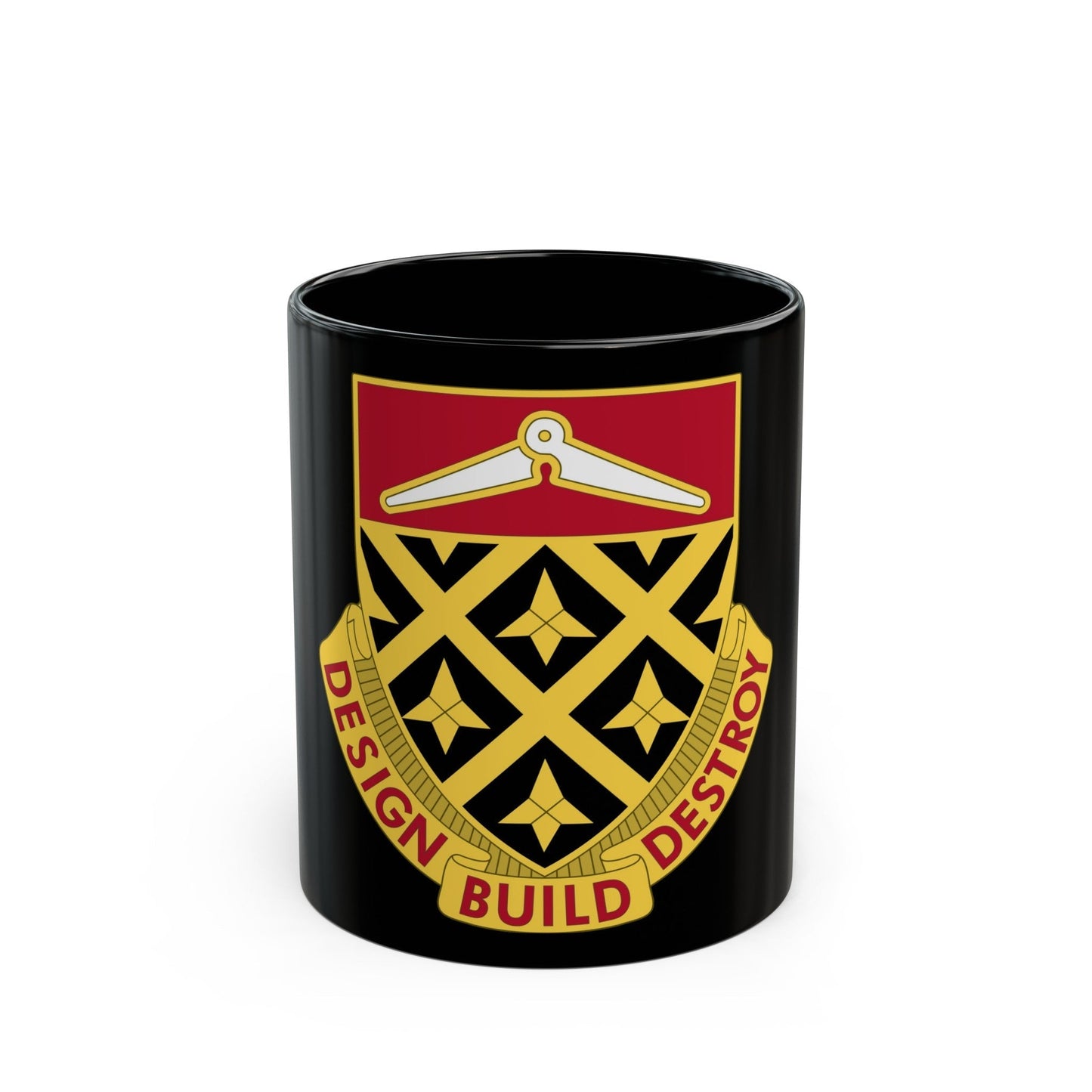 261 Engineer Battalion (U.S. Army) Black Coffee Mug-11oz-The Sticker Space