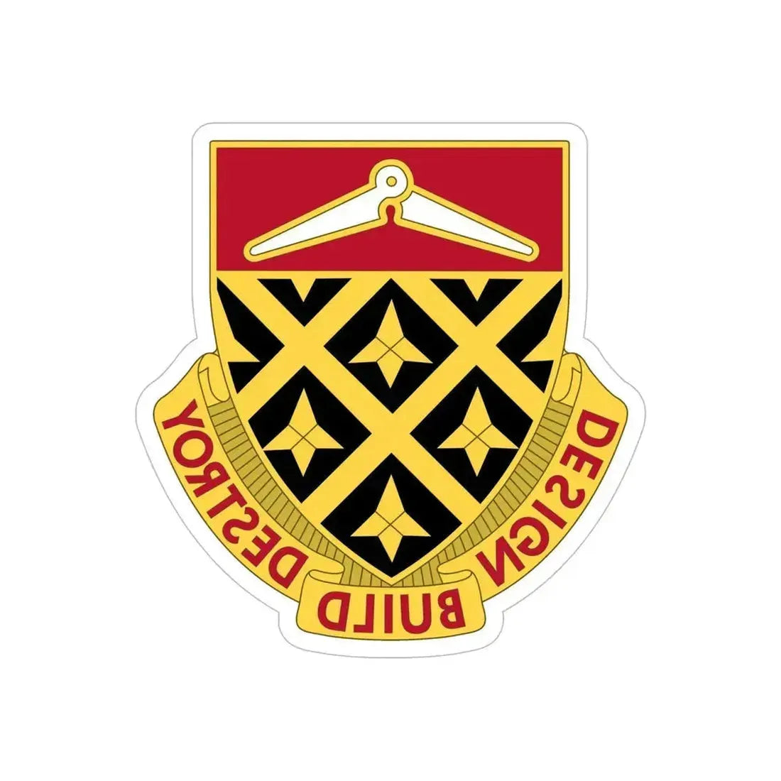 261 Engineer Battalion (U.S. Army) REVERSE PRINT Transparent Die-Cut STICKER 6 Inch Die-Cut Transparent - The Sticker Space