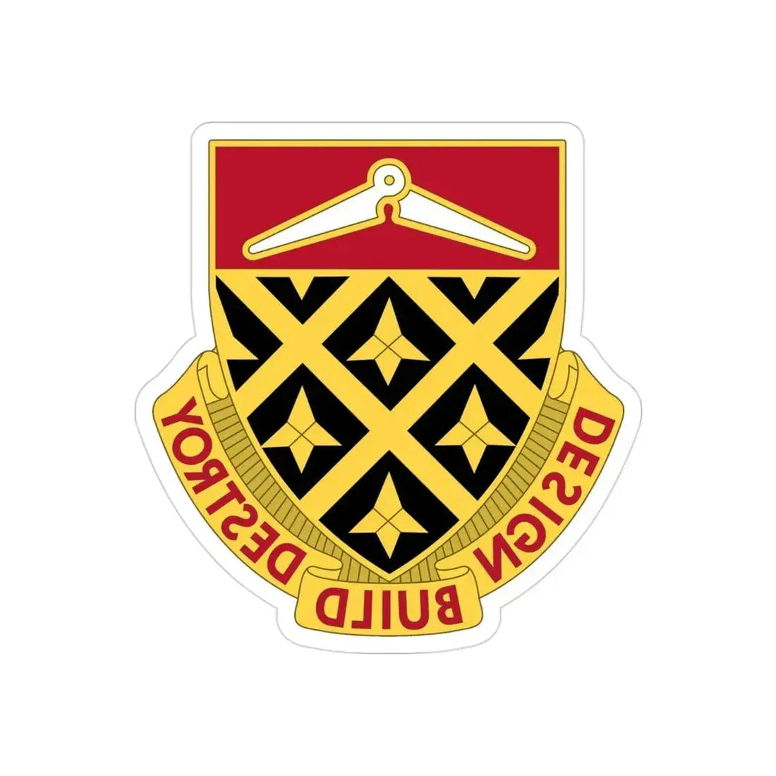 261 Engineer Battalion (U.S. Army) REVERSE PRINT Transparent Die-Cut STICKER - The Sticker Space