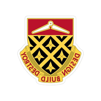 261 Engineer Battalion (U.S. Army) REVERSE PRINT Transparent Die-Cut STICKER - The Sticker Space