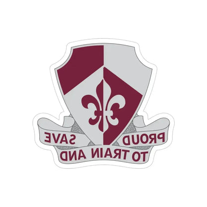 261 Medical Battalion (U.S. Army) REVERSE PRINT Transparent Die-Cut STICKER 4 Inch Die-Cut Transparent - The Sticker Space