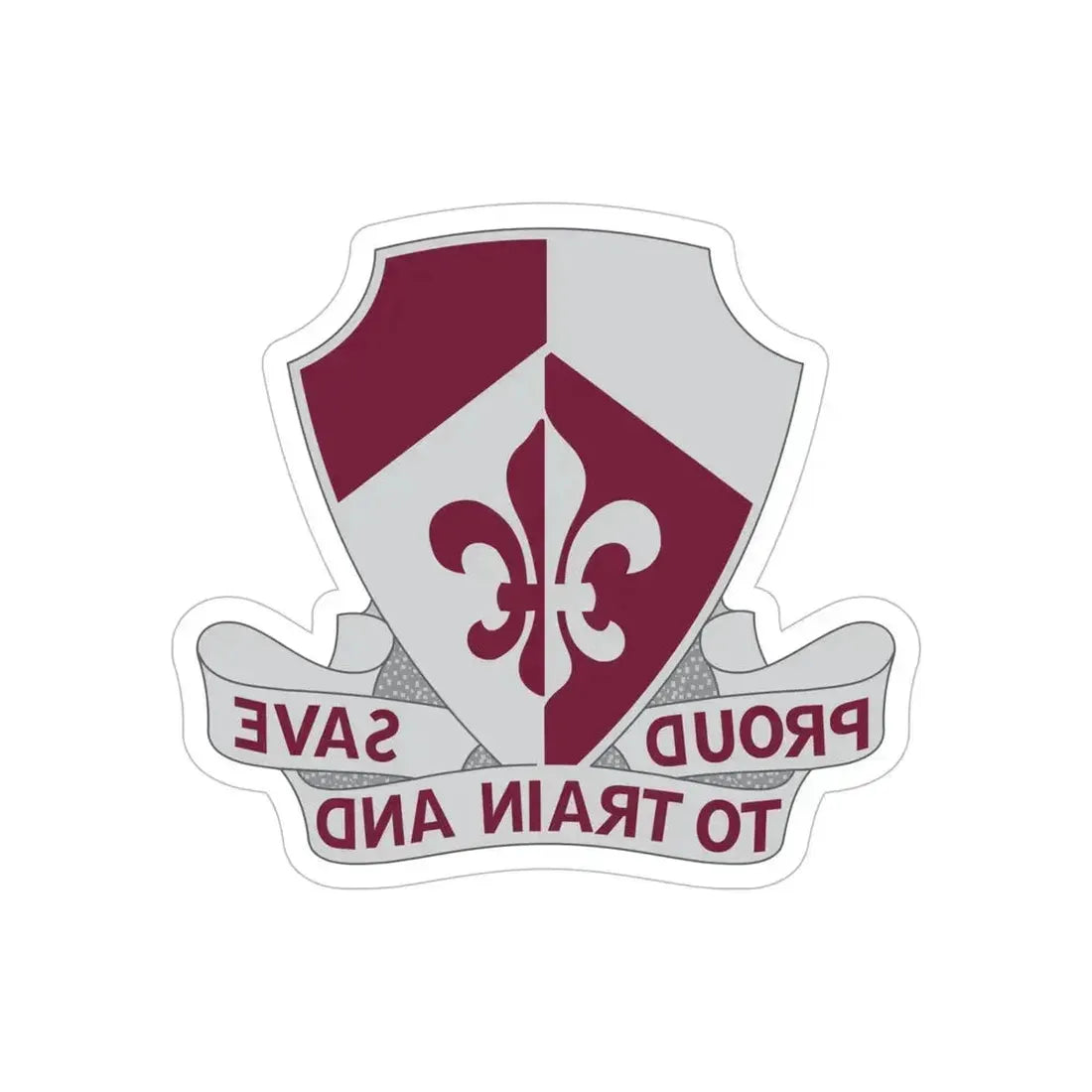 261 Medical Battalion (U.S. Army) REVERSE PRINT Transparent Die-Cut STICKER 6 Inch Die-Cut Transparent - The Sticker Space