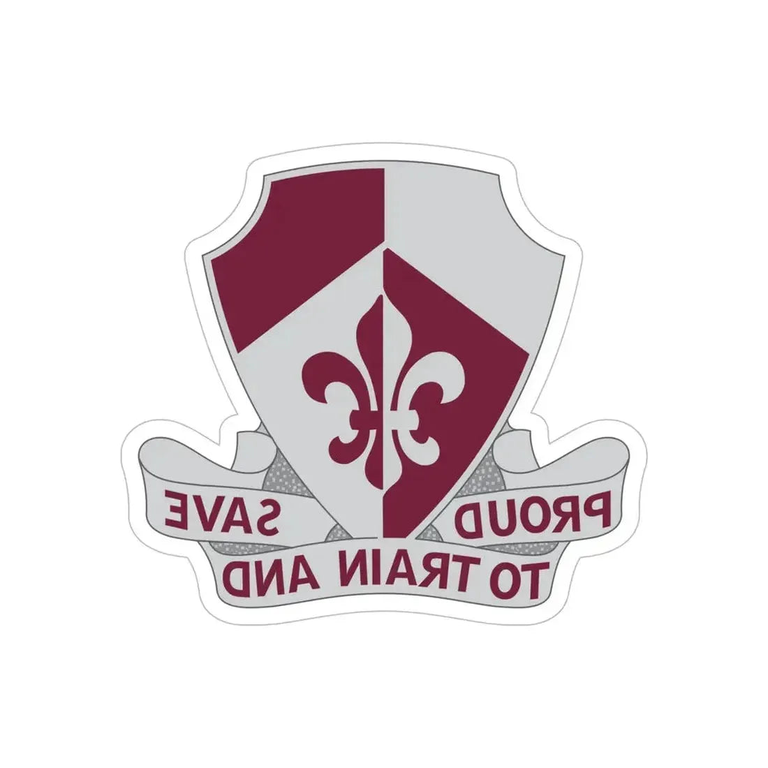 261 Medical Battalion (U.S. Army) REVERSE PRINT Transparent Die-Cut STICKER - The Sticker Space