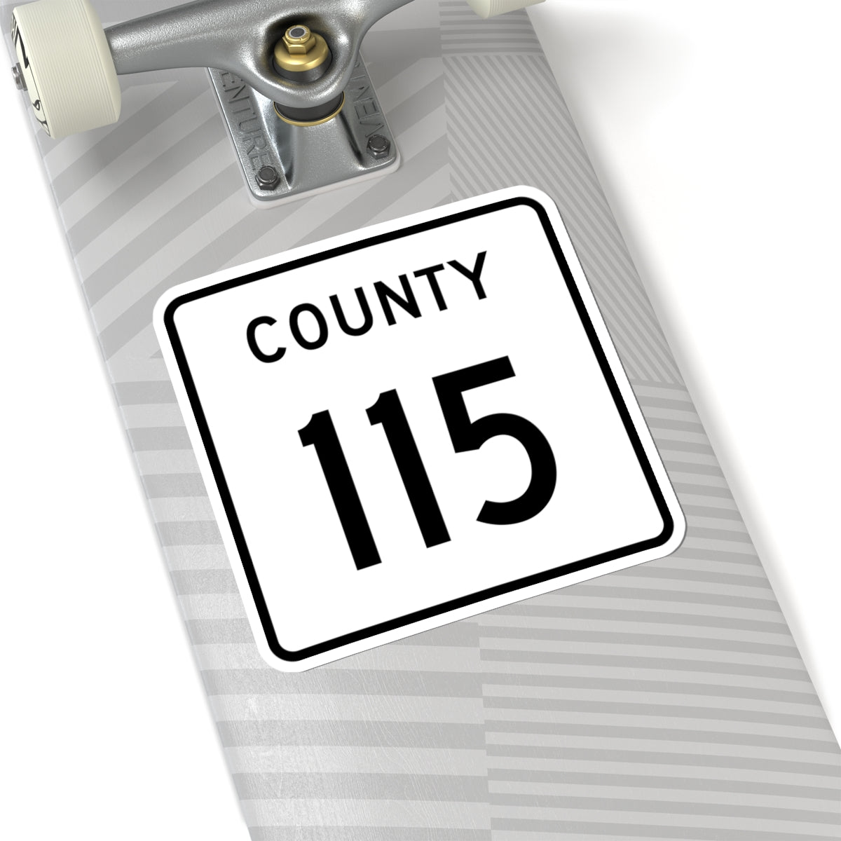 County 115 square (Minnesota) (Road Sign) STICKER Vinyl Kiss-Cut Decal
