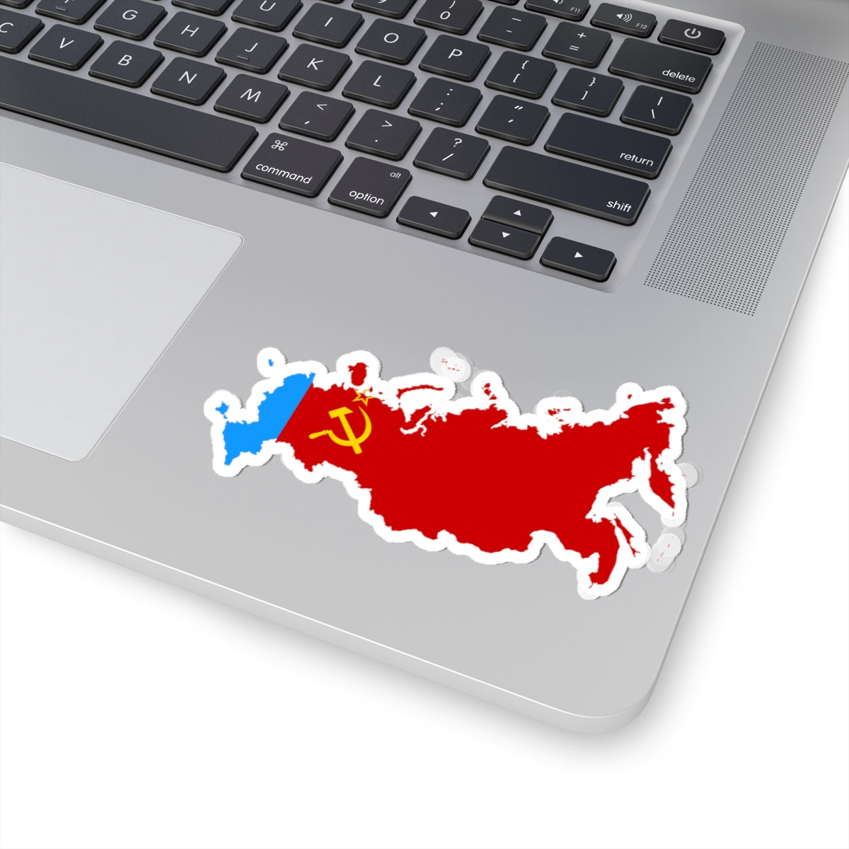 Flag map of the Russian SFSR 1954 (Russia) STICKER Vinyl Kiss-Cut Decal