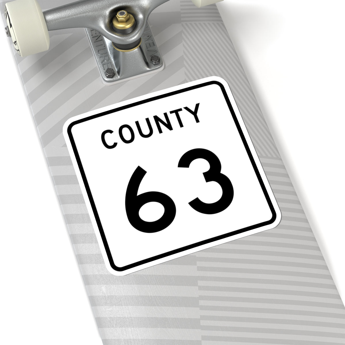County 63 square (Minnesota) (Road Sign) STICKER Vinyl Kiss-Cut Decal