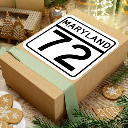 MD Route 72 (Maryland) (Road Sign) STICKER Vinyl Kiss-Cut Decal