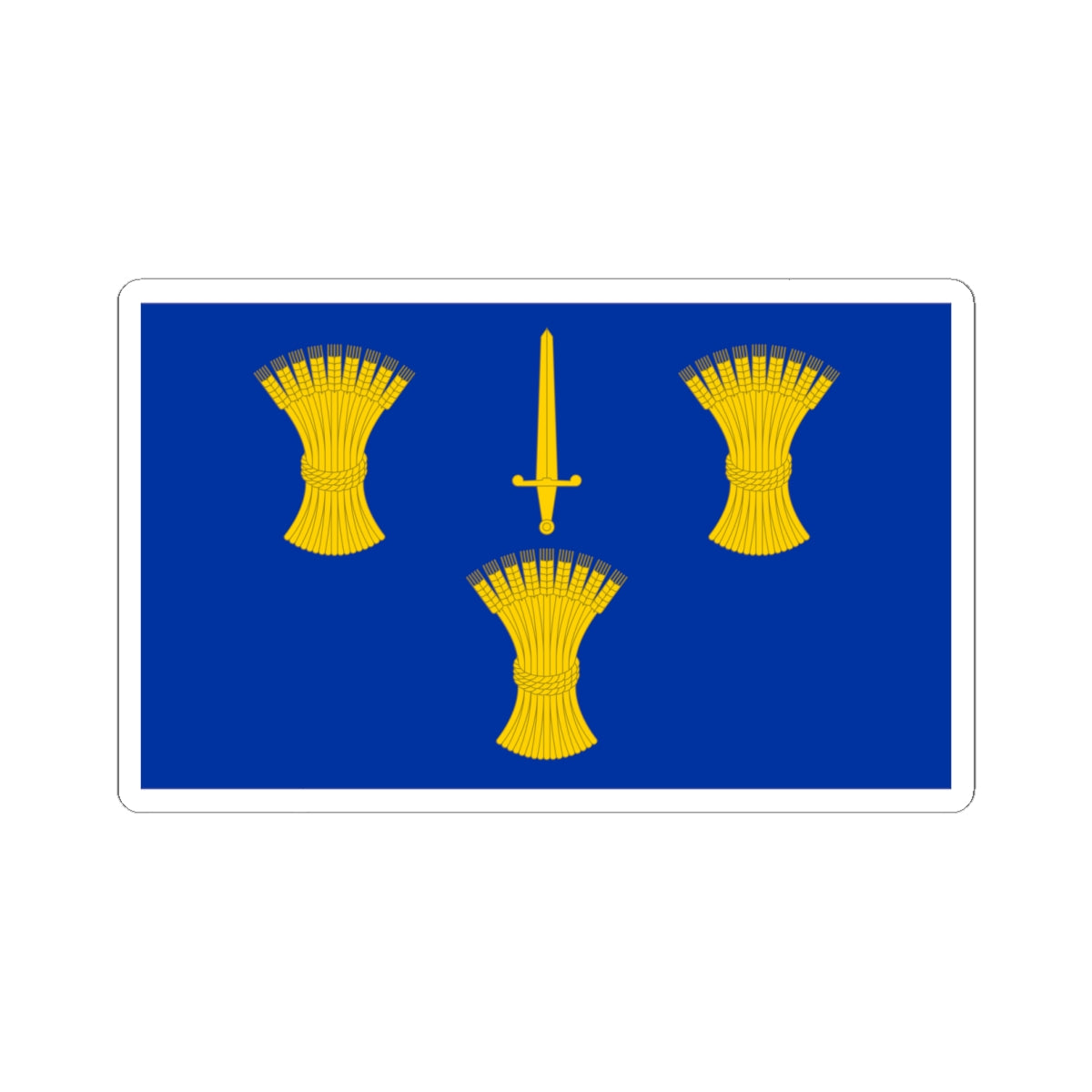 Flag of Cheshire (England) STICKER Vinyl Kiss-Cut Decal