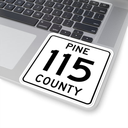 Pine County Route 115 MN (Minnesota) (Road Sign) STICKER Vinyl Kiss-Cut Decal