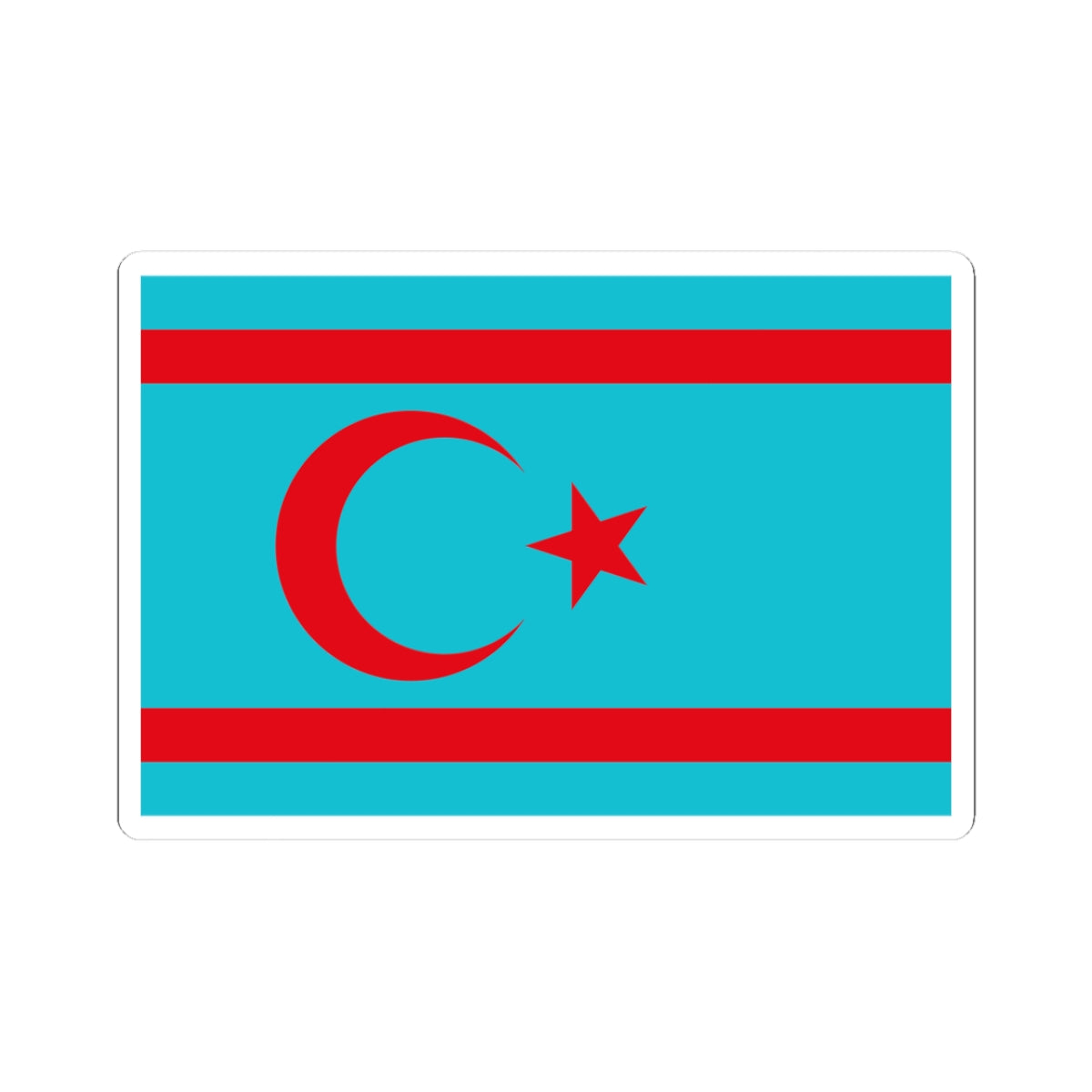 Flag of Syrian Turkmens (Syria) STICKER Vinyl Kiss-Cut Decal