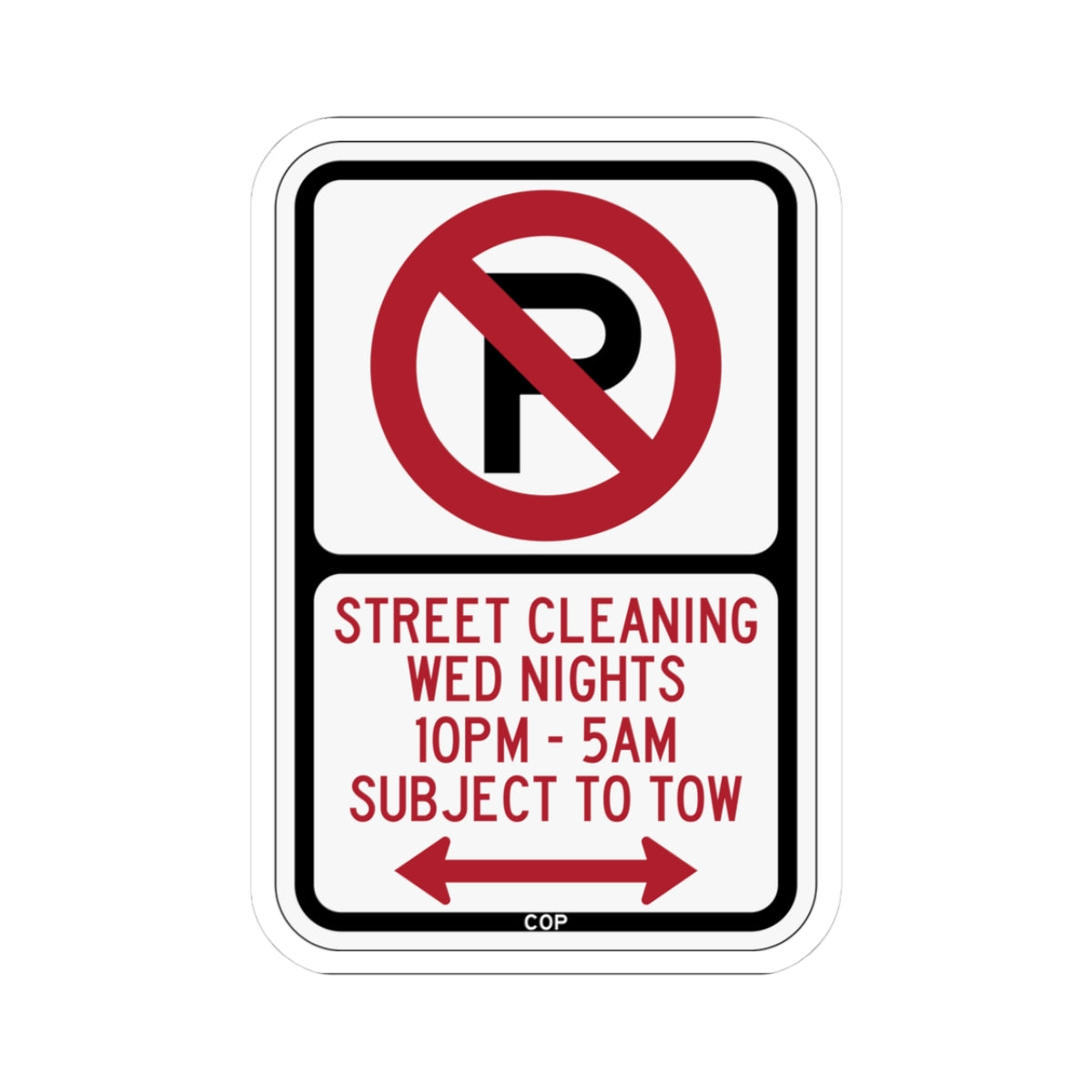 PBOT Road sign P1110D (Oregon) (Road Sign) STICKER Vinyl Kiss-Cut Decal