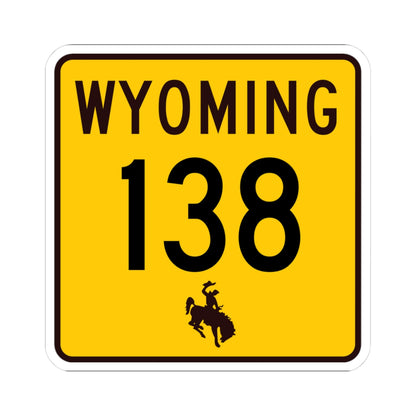WY-138 (Wyoming) (Road Sign) STICKER Vinyl Kiss-Cut Decal