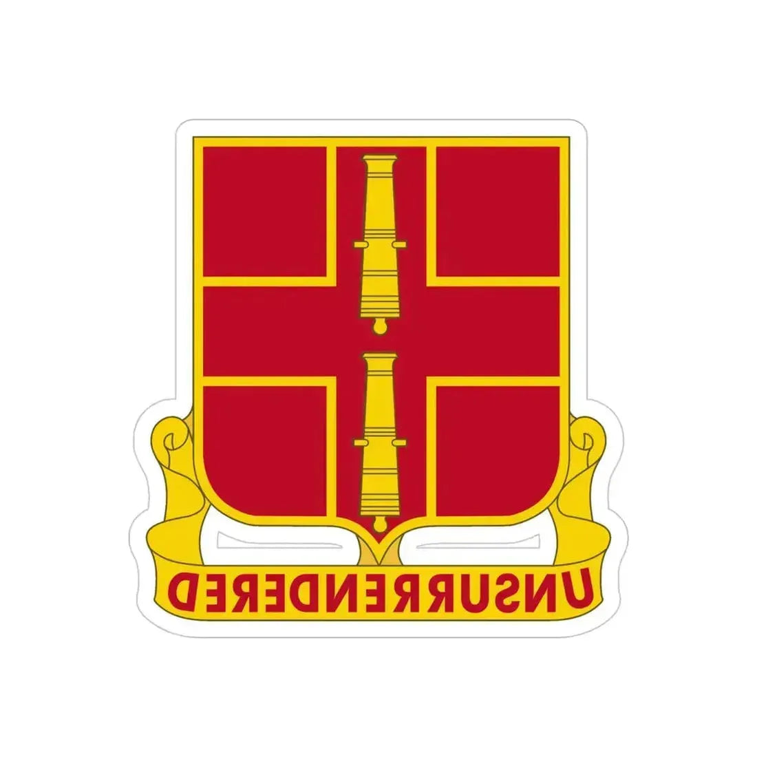 263rd Air Defense Artillery Regiment (U.S. Army) REVERSE PRINT Transparent Die-Cut STICKER 4 Inch Die-Cut Transparent - The Sticker Space