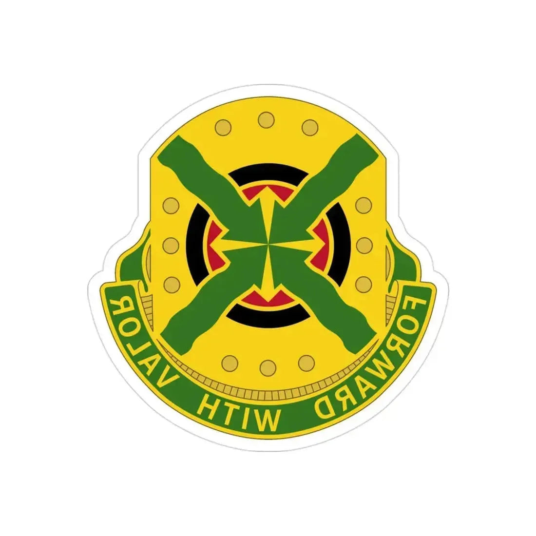 264 Engineer Group (U.S. Army) REVERSE PRINT Transparent Die-Cut STICKER 3 Inch Die-Cut Transparent - The Sticker Space