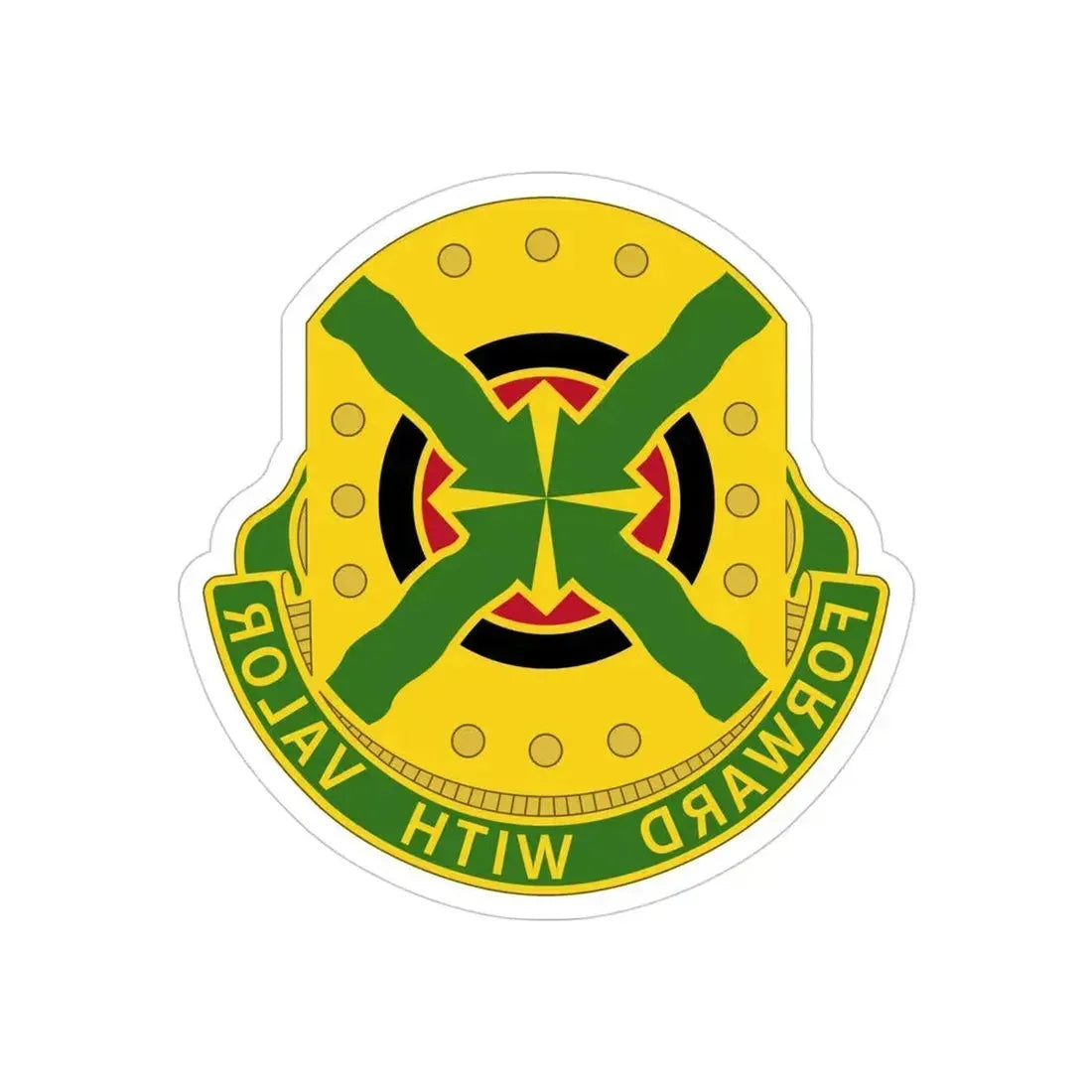 264 Engineer Group (U.S. Army) REVERSE PRINT Transparent Die-Cut STICKER 4 Inch Die-Cut Transparent - The Sticker Space