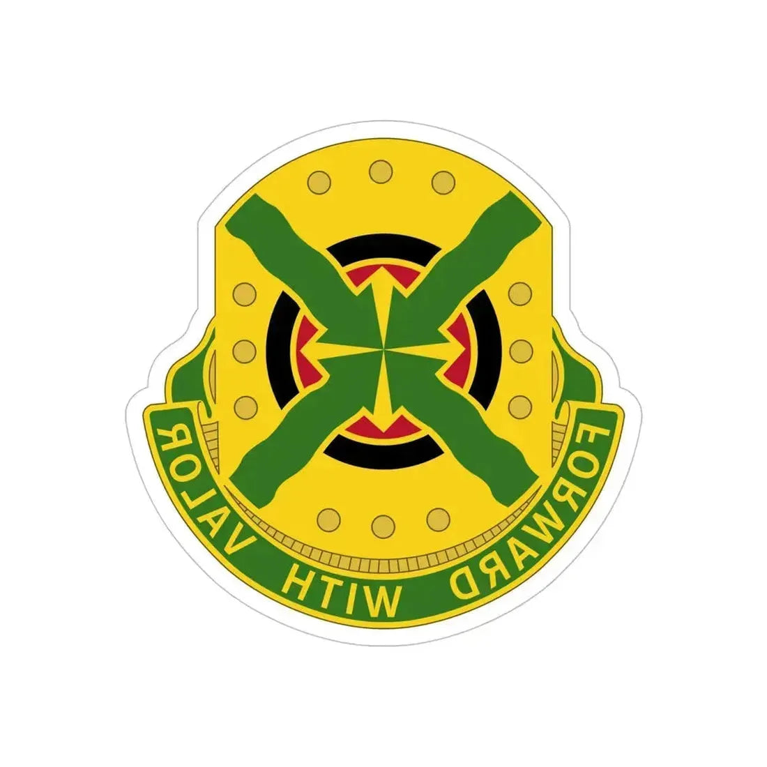 264 Engineer Group (U.S. Army) REVERSE PRINT Transparent Die-Cut STICKER 6 Inch Die-Cut Transparent - The Sticker Space