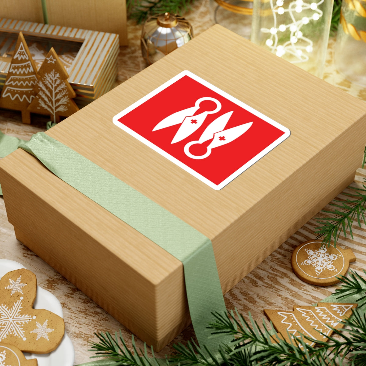 Flag of Boras (Sweden) STICKER Vinyl Kiss-Cut Decal