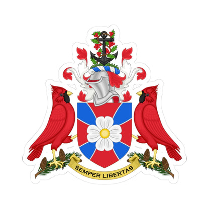 Arms of Prince George County Virginia (United States) (Coat of Arms) STICKER Vinyl Kiss-Cut Decal