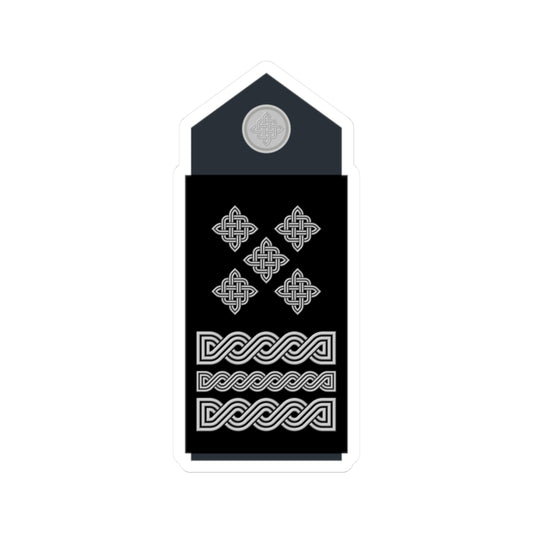 Naramenica službene odore stožernog generala HRZ i PZO (Croatia) (Military Rank) STICKER Vinyl Kiss-Cut Decal