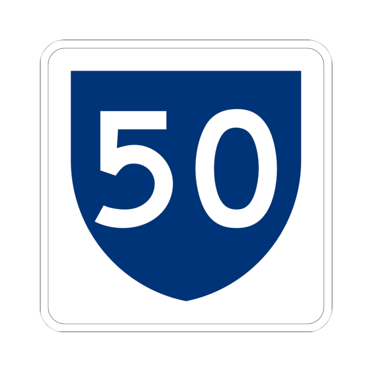 PR primary 50 (Puerto Rico) (Road Sign) STICKER Vinyl Kiss-Cut Decal