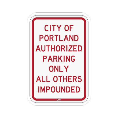 PBOT Road sign P4020 (Oregon) (Road Sign) STICKER Vinyl Kiss-Cut Decal
