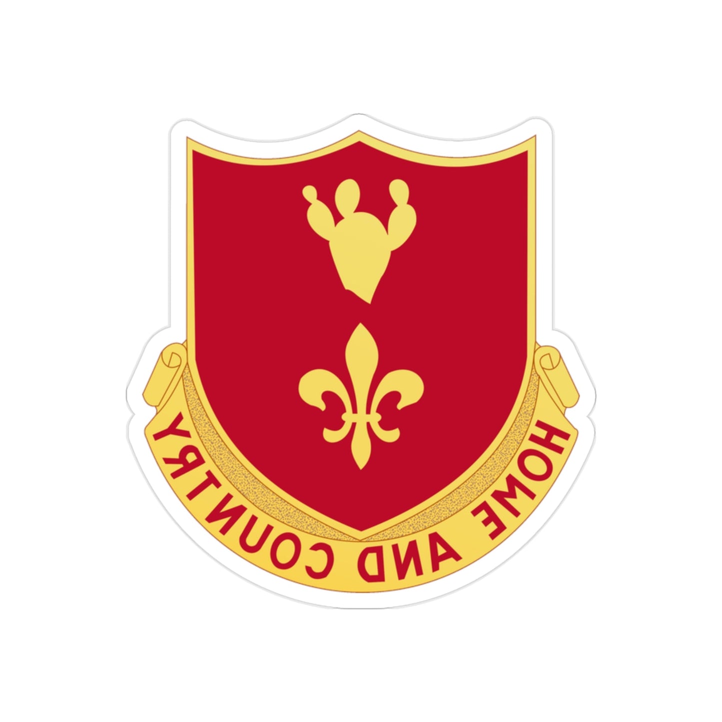 265th Artillery Regiment (U.S. Army) REVERSE PRINT Transparent STICKER-2" × 2"-The Sticker Space