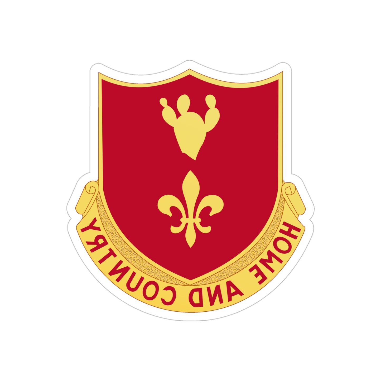 265th Artillery Regiment (U.S. Army) REVERSE PRINT Transparent STICKER-4" × 4"-The Sticker Space