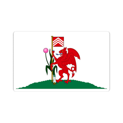 Flag of Cardiff (United Kingdom) STICKER Vinyl Kiss-Cut Decal