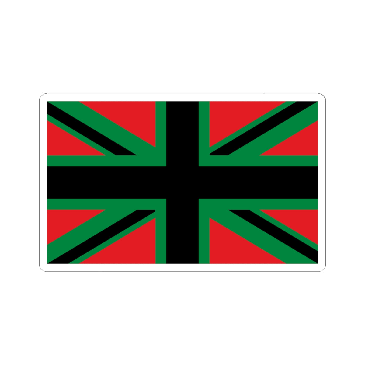 Union Black 3x5 (United Kingdom) STICKER Vinyl Kiss-Cut Decal
