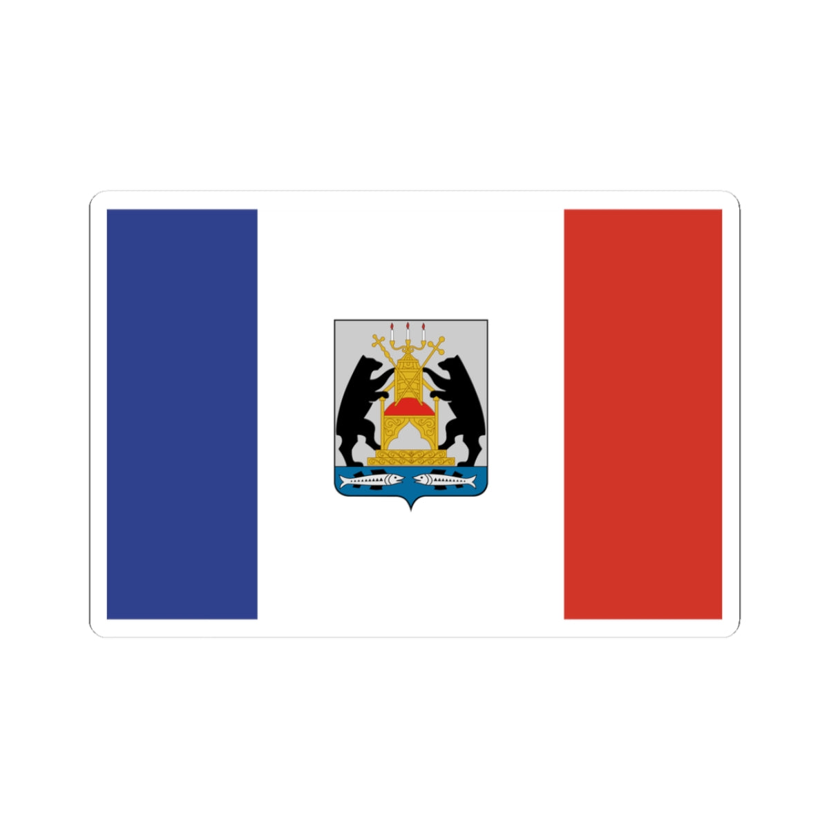 Flag of Novgorod Oblast (Russia) STICKER Vinyl Kiss-Cut Decal
