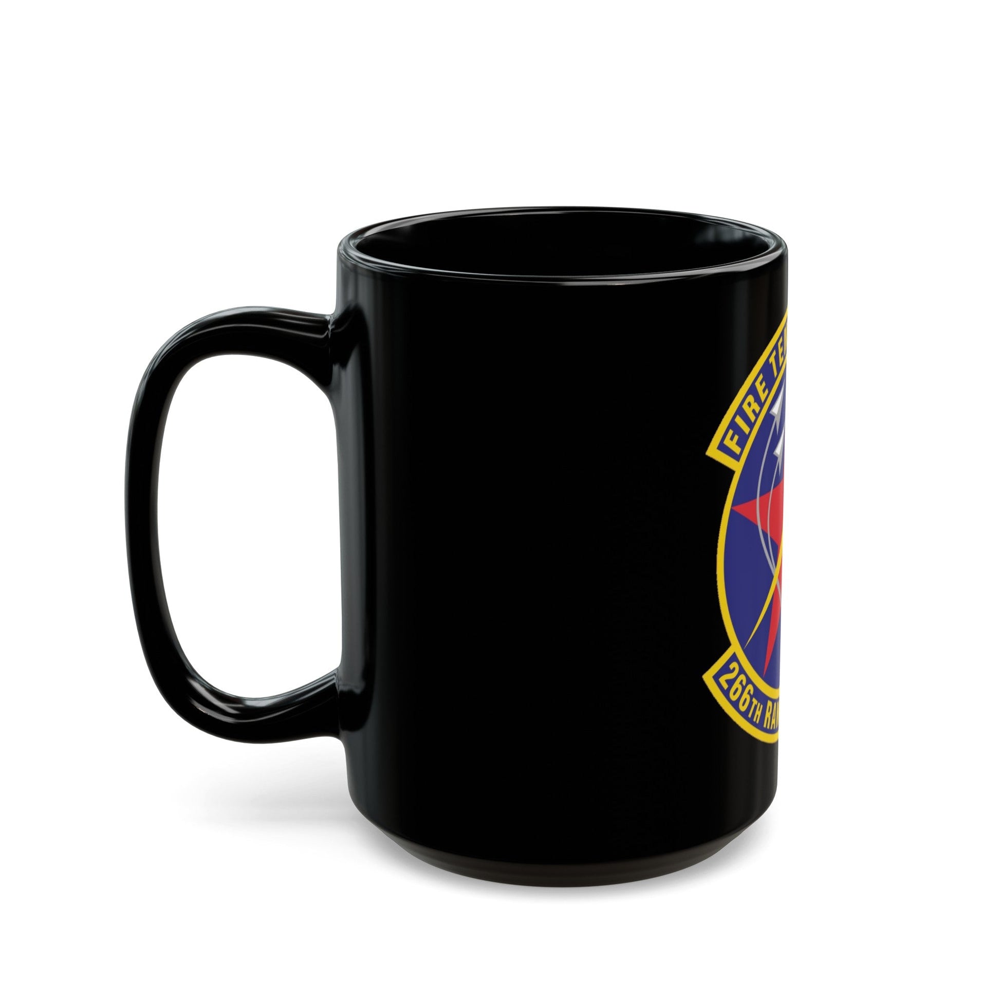 266th Range Squadron (U.S. Air Force) Black Coffee Mug-The Sticker Space