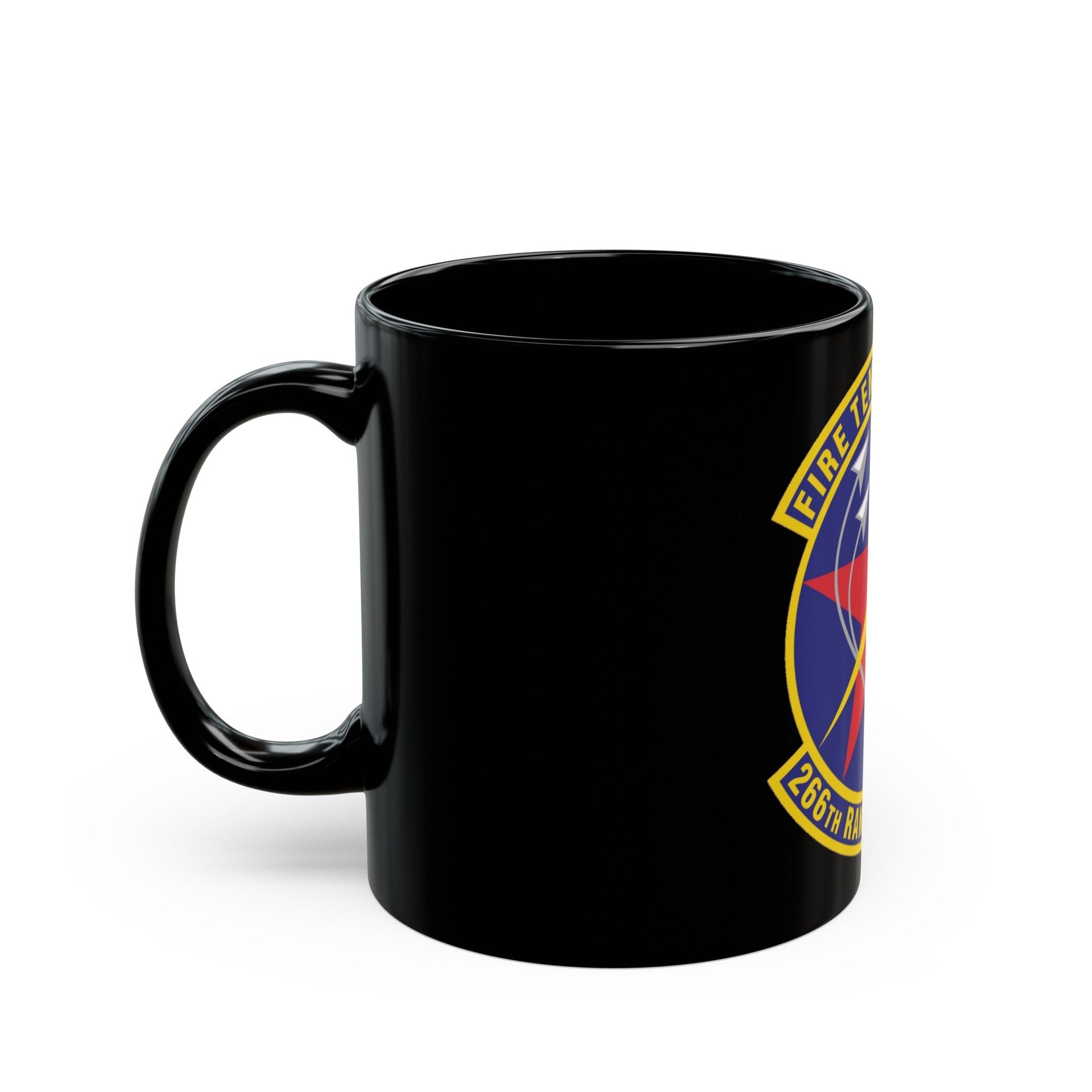 266th Range Squadron (U.S. Air Force) Black Coffee Mug-The Sticker Space